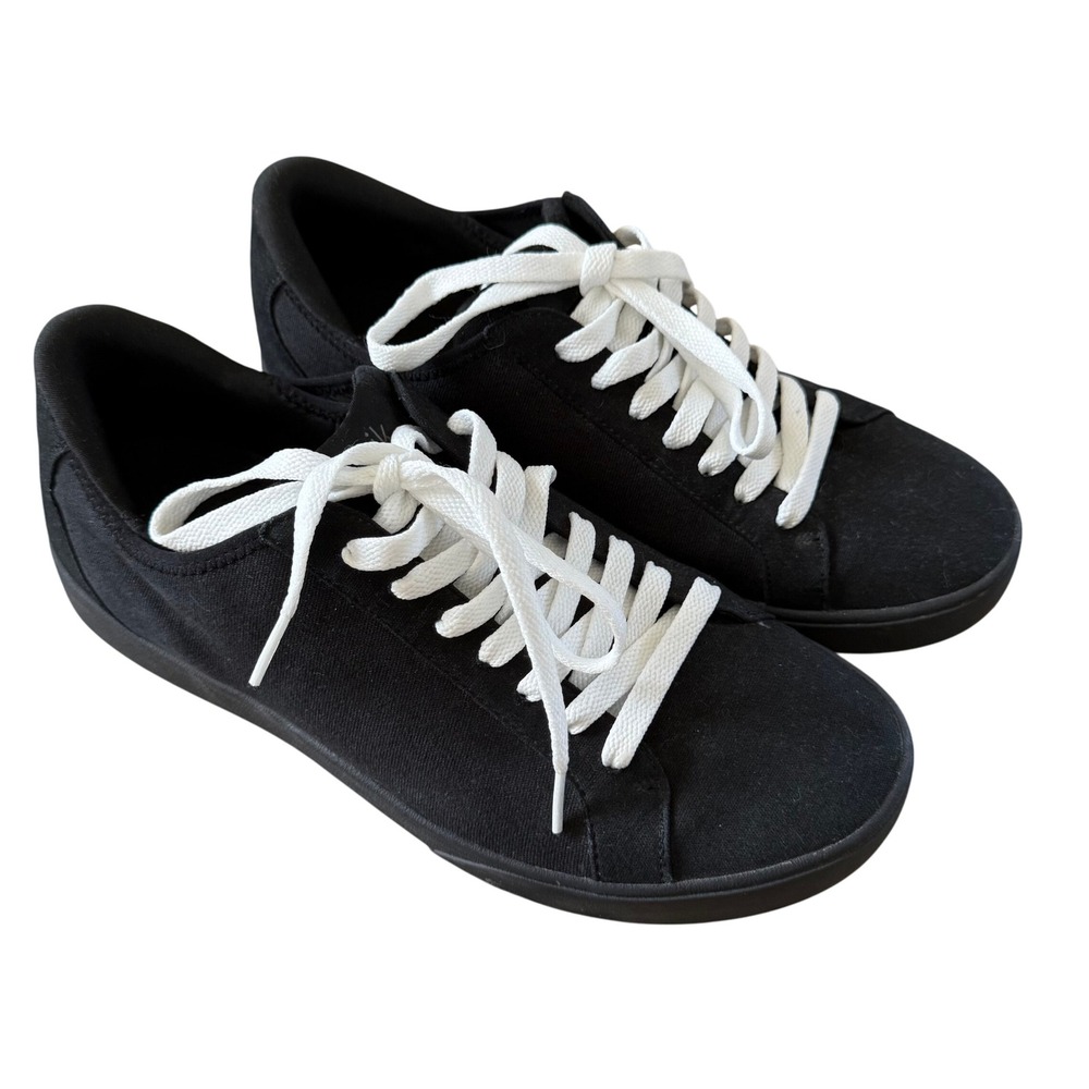 Kizik Mens Black Canvas Sneakers Casual Shoes Size 10.5